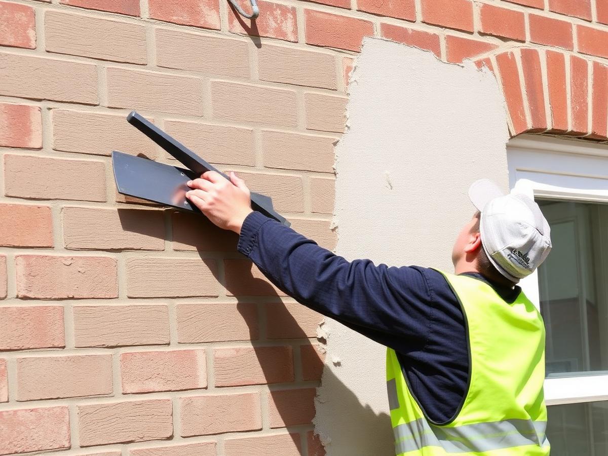 Applying render on an external brick wall